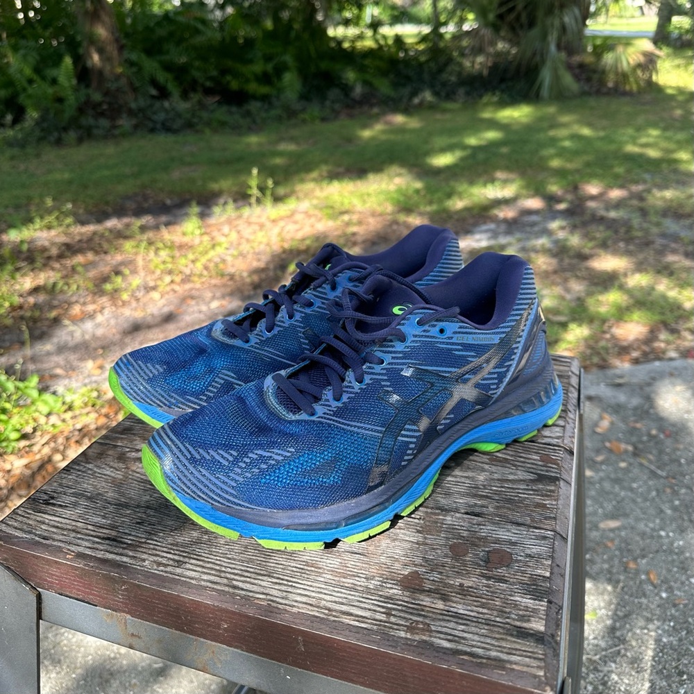 ASICS Gel-Nimbus 19 Lite-Show Men's Blue and Green Running Shoes